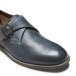 Online Fratelli Rossetti Blue Leather Double-buckle Derby Shoe | Ocean
