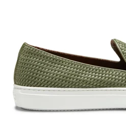 Outlet Fratelli Rossetti Green Woven Suede Slipper | Olive