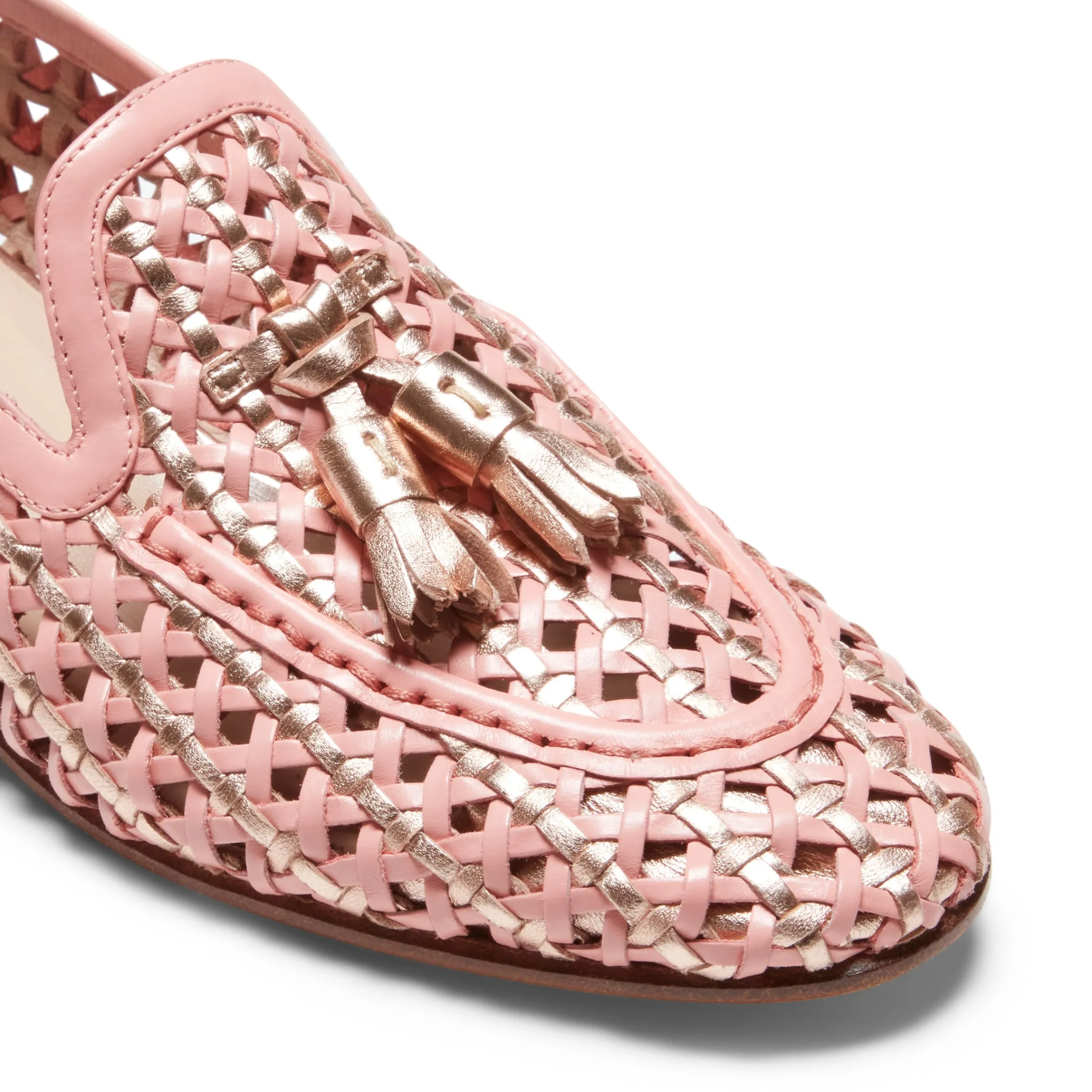 Best Sale Fratelli Rossetti Woven Leather Brera Loafer | Pink