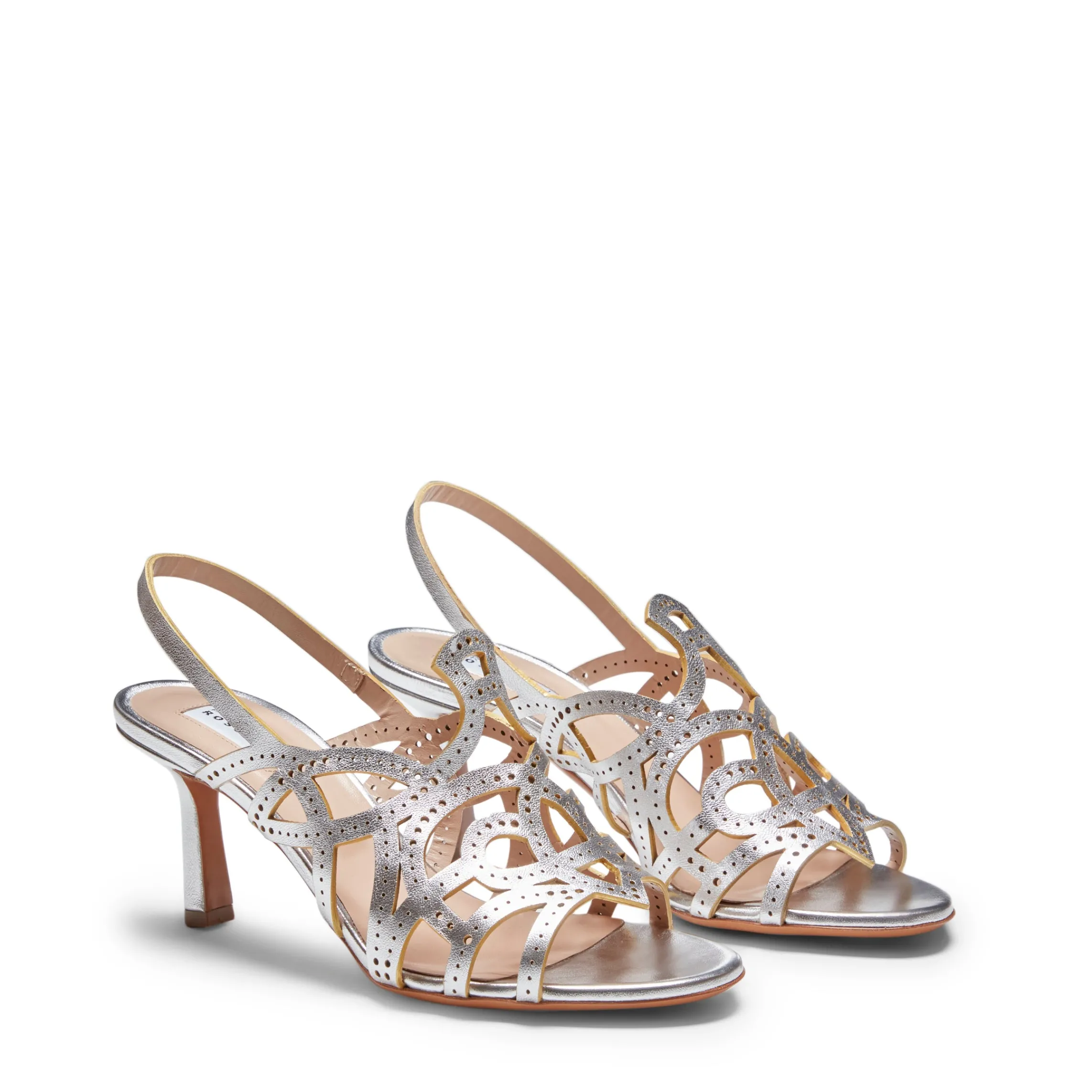 Sale Fratelli Rossetti Sandalo Donna In Pelle Argento- Silver