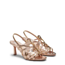 Outlet Fratelli Rossetti Sandalo Donna In Pelle- Light gold
