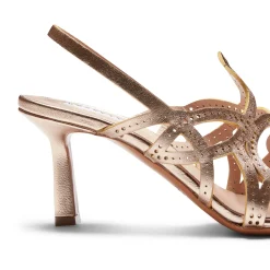 Outlet Fratelli Rossetti Sandalo Donna In Pelle- Light gold