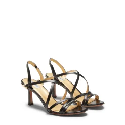 Sale Fratelli Rossetti Sandalo Magenta In Pelle Colore Nero- Black