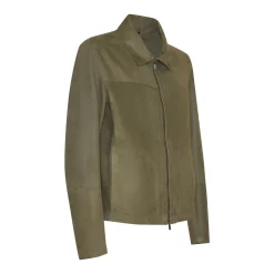 Clearance Fratelli Rossetti Green Suede Jacket | Seaweed
