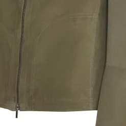 Clearance Fratelli Rossetti Green Suede Jacket | Seaweed