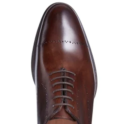 Store Fratelli Rossetti Smooth Black Leather Oxford Shoe | Chestnut
