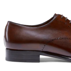 Store Fratelli Rossetti Smooth Black Leather Oxford Shoe | Chestnut