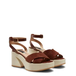 Online Fratelli Rossetti Suede Wedge Sandal | Cognac