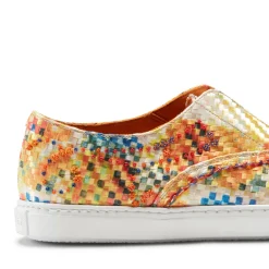 Shop Fratelli Rossetti Embroidered Fabric Hobo Sport Sneakers | Sun yellow