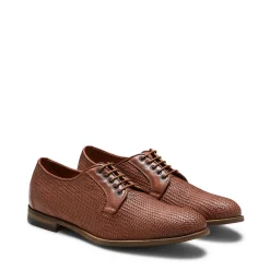 Cheap Fratelli Rossetti Woven Leather Lace-up Shoe | Tobacco Brown