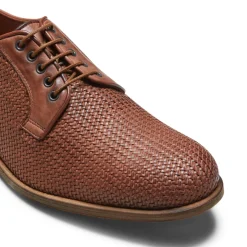 Cheap Fratelli Rossetti Woven Leather Lace-up Shoe | Tobacco Brown