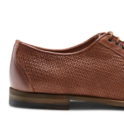 Cheap Fratelli Rossetti Woven Leather Lace-up Shoe | Tobacco Brown