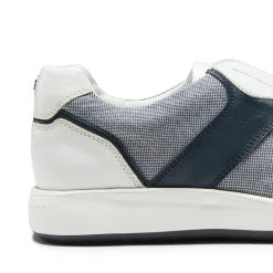 Clearance Fratelli Rossetti And Blue Leather And Fabric Sneakers | White