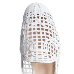 Clearance Fratelli Rossetti Woven Slipper | White