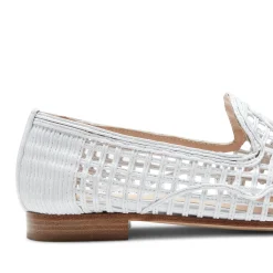 Clearance Fratelli Rossetti Woven Slipper | White