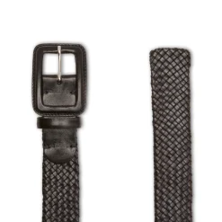 Sale Fratelli Rossetti Women's Woven Leather Belt | Black