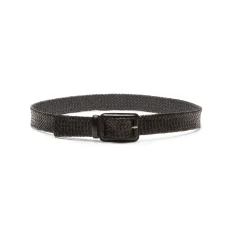 Sale Fratelli Rossetti Women's Woven Leather Belt | Black