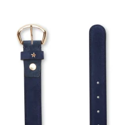 Shop Fratelli Rossetti Women's Suede Belt | Navy blue