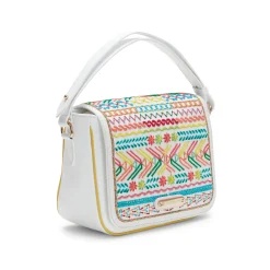 Shop Fratelli Rossetti Woven Handbag | Orange/White